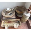 Image 1 : Bundle Of Vintage Pottery w/ Brass Candle Outter