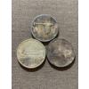 Image 1 : Three Canadian Voyageur Dollars 23.33 g Silver (.800)