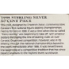 Image 3 : 1998 Canadian 50-Cent Sterling Silver Coin From The "Canadian Sports Firsts" 92.5% Silver 9.3 Grams
