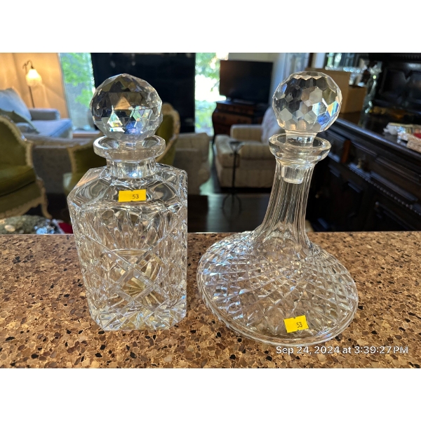 Quality Crystal Liquor Decanters