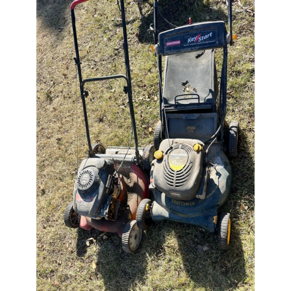 2 lawnmowers. Honda Troy Built and a Craftsman 6.5 hp key start. 