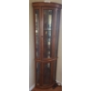 Image 1 : Light-up Wood & Glass Corner Cabinet 25 w, 75 h, 15 d