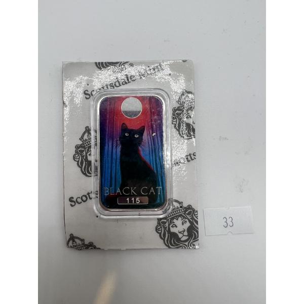 1oz pure Silver 2024 Monster Collection Black Cat -   Scottsdale Mint