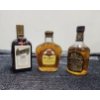 Image 1 : Small Sealed Bottles of Vintage Crown Royal, Contreau and Chivas Regal