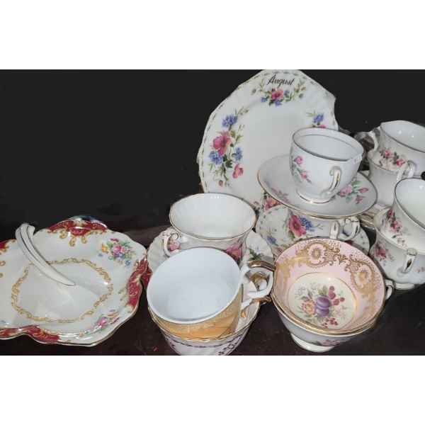 Assorted Teacups and Plates