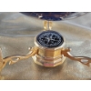 Image 3 : Semi Precious Abalone Tabletop World Globe with Brass Stand and Compass 10' Tall