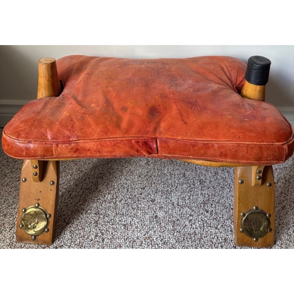Egyptian Tooled Leather Hand Crafted Camel Saddle 14T