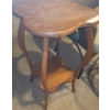 Image 2 : Wood Side Table, Brown Indoor Outdoor Chair w  Cushion, Mid Century Modern Ottoman