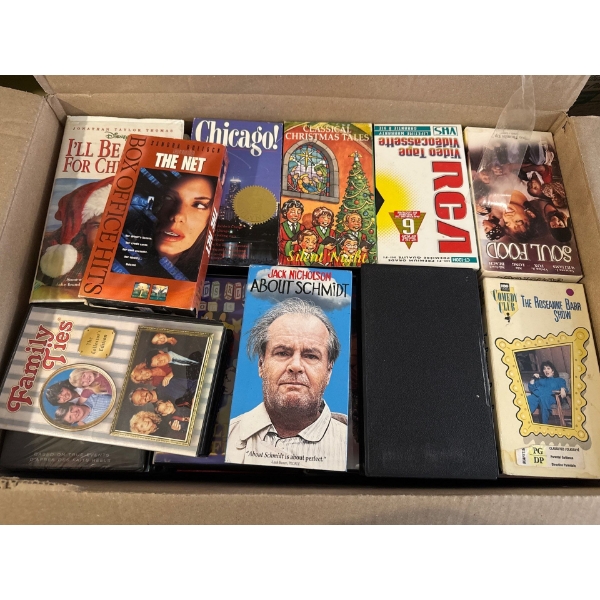 Large Box of Mystery Entertainment - Bluray, DVD, VHS 
