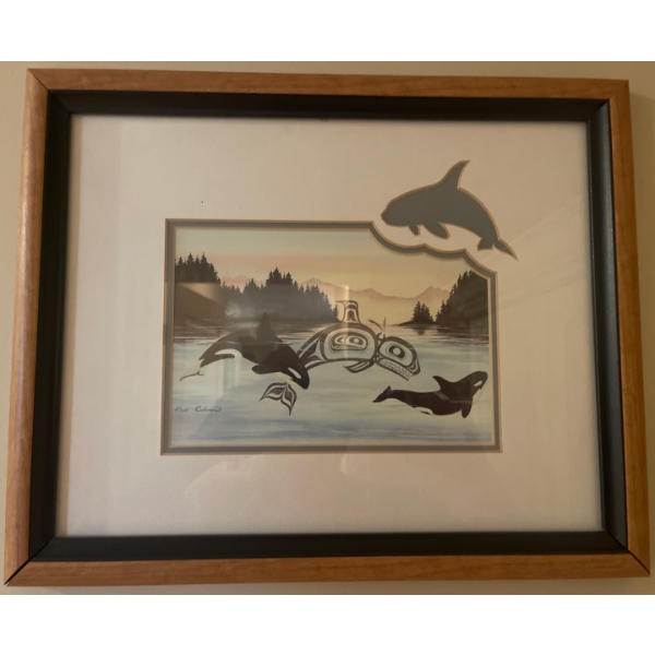 Sue Coleman Indigenous Orca Art 15x13