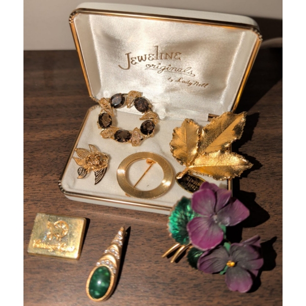 Vintage Broochs & Assorted Costume Accessories 