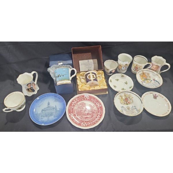 British Royal Memorabilia: Mugs/ Teacups and Plates and a Few Other Pieces