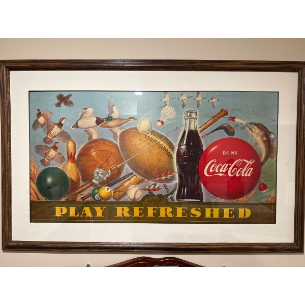 'Play Refreshed' Coca-Cola Framed Poster - 26x40