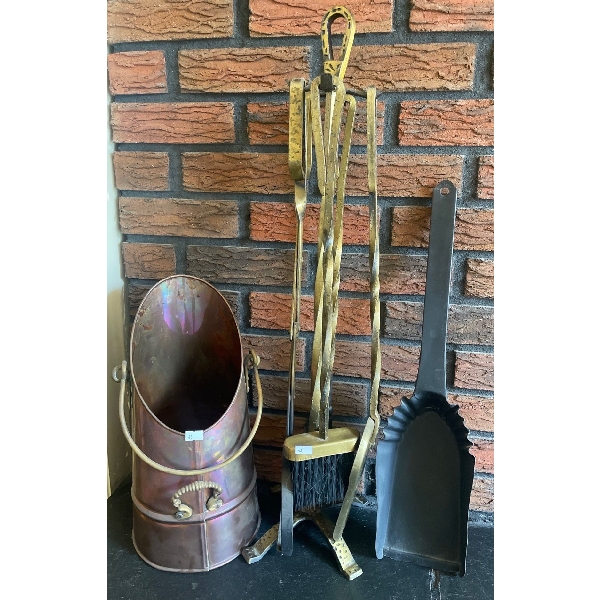 Antique Fireplace Collection - Copper Coal Hod