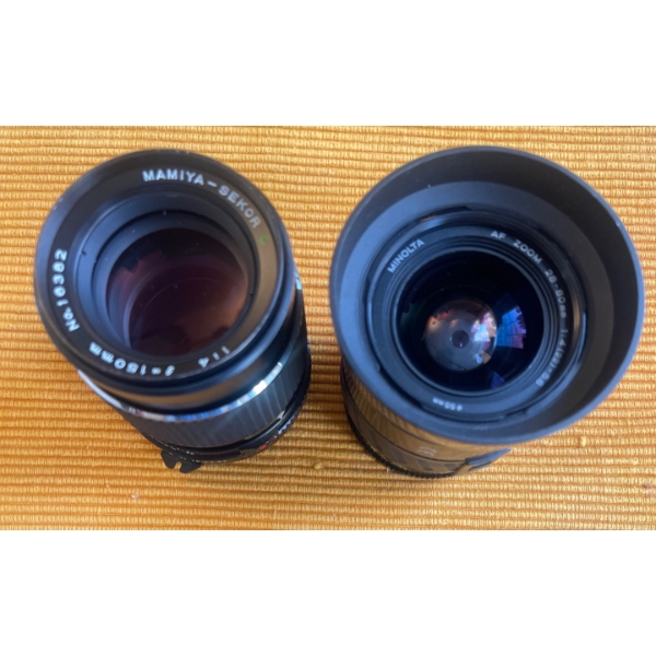 MINOLTA AF 200m 28-80mm 1:4-5.6 & MAMIYA SE KOR 1:4 No.16382