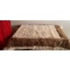 Image 1 : Handmade Fur Throw w/ Eagle Embroidery on Back Side 63x44