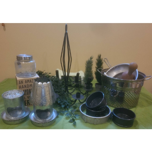 Kitchen Tool and Decor Assortment with Mayozen Kit, Mini Bakeware, Candle Holders
