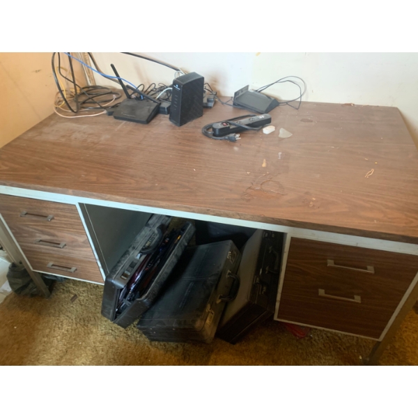 Vintage Metal Office Desk