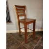 Image 3 : Bar Chair Collection - 2 Mahogany & PU Leather w/ A Single Solid Oak Stool w/ Backrest 31T