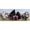 Image 1 : Mix of Decorative Figurines, Novelty Cola Can Salt Shakers, and Vintage Irons