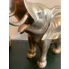 Image 2 : Large Solid Brass Elephant 17T w/ Hand Carved Bald Eagle