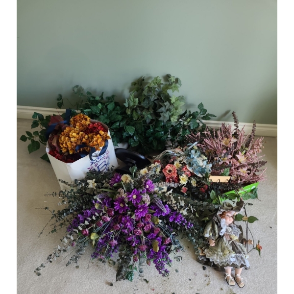 Assorted Floral Decor, Doll on Swing 24 T (Including Swing in Height)