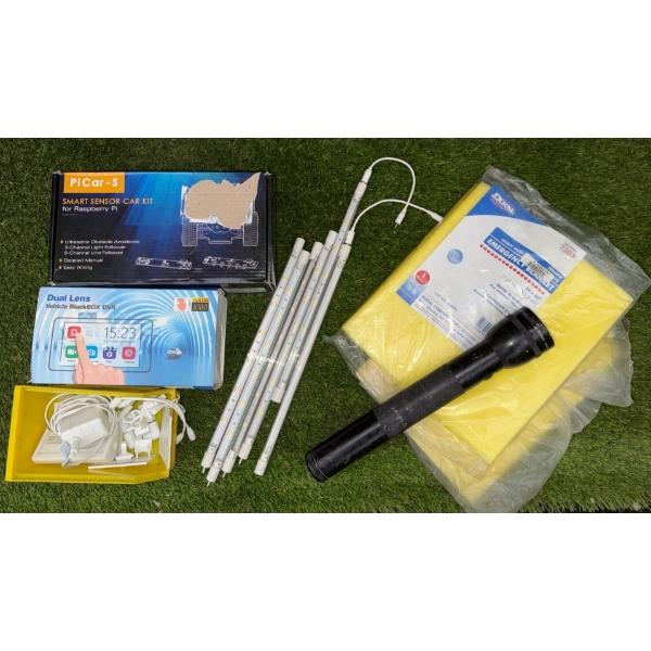 Dual Lens Vehicle Blackbox DVR Smart Sensor Car Kit LED Lighting Emergency Blanket & More