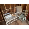Image 1 : Vintage Baby Crib w/ Chair 53W, 27D, 42T