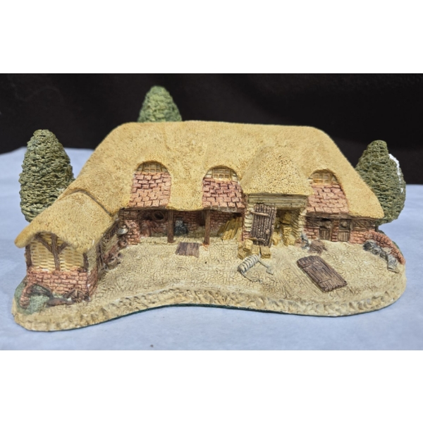 Hand Carving 'Tythe Barn' Miniature  By David Winter 