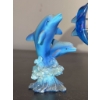 Image 2 : Decorative Dolphin Figurines, Clock, and Tray