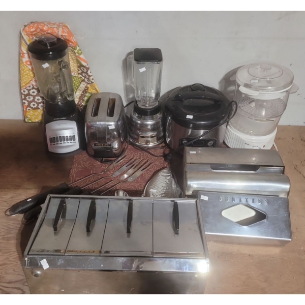 Vintage Kitchen Essentials - Hamilton Beach, Towel Dispenser, Osterizer Blender & More 