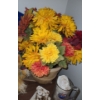 Image 6 : Collection of Vases- Tallest: Crystal Vase 9 T w/ Fall Flowers, Ring Holder and More!