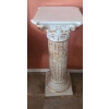 Image 1 : Ceramic White Pillar w/ Gold Accents 11 W, 11 D, 29 T