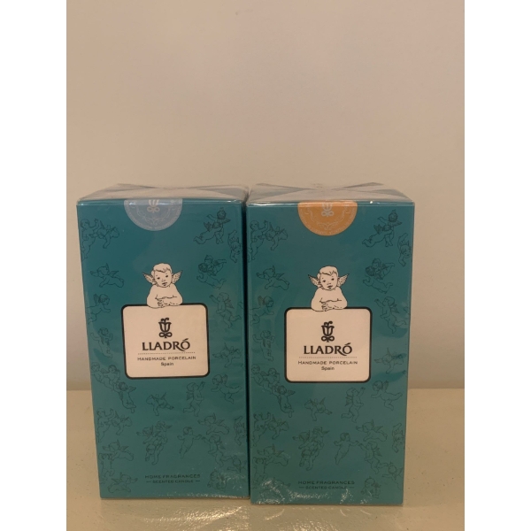 New LLADRO Porcelain Luxury Fragrant Candles (SET OF 2) 