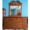 Image 1 : Stunning! Ashley Signature Collection Walnut Dressing Table w/ Seashell Detail & Mirror 73x18x84