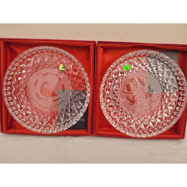 Waterford Crystal 'Christmas 2000' Collector Plates with Original Boxes
