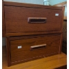 Image 9 : Gorgeous Queen Teak Floor Bed Frame with Side Tables and Like- New Mattress