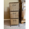 Wicker Storage Rack 12 x 12 x 30T Including Contents Doilies, Candles, Table Mats
