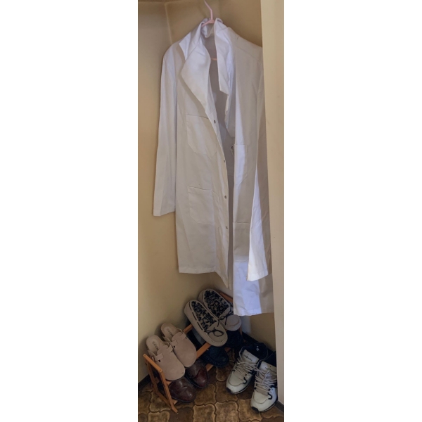 Ladies Footwear - Size 7 Men's Footwear Size 12 w/ Large Lab Coat