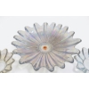 Image 3 : Iridescent Clear Glass Flower Bowls Set