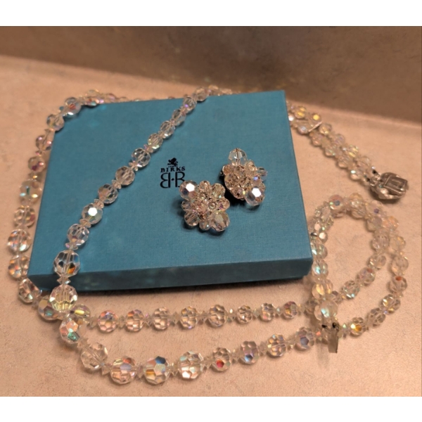 Stunning Vintage Aurora Borealis Luxury Sherman Art Jewelry - Cocktail Set