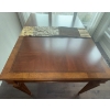 Image 2 : Beautiful Solid Wood Dinette Table w/Leaf & Table Runner( No Chairs)
