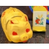 Image 13 : Collection: Hand-Painted Dish, Vintage Piggy Bank, Tin Holder, and Cast Iron Hooks