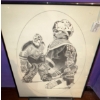 Image 2 : Kraft NHL Hockey Framed Sketches/Drawings Of Grant Fuhr & The Oilers Team