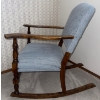 Image 2 : Antique Upholstered Rocking Chair - Spindle Style 34T