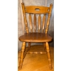 Image 6 : 7 Piece Oak Colonial Style Round Wooden Dining Table - 4 Chairs 2 Leaves 1 Table