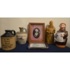 Image 1 : Canadian Native Cariboo Hair Tuftings, Asian Teek Frame 4x6 & Empty Decanters 