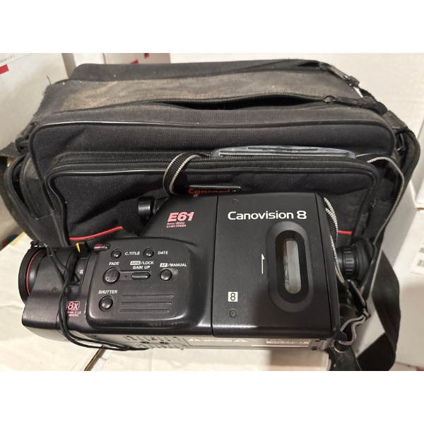 Canon Canovision 8, E61A w/ Accessories Incl. Bag & Canon FS100A Camcorder (No Bat. Charger) 
