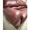 Image 2 : Campio Furniture, Made in Canada, Leather Burgundy 3 Seater Couch in Great Condition - 78W, 34D, 33T