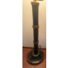 Image 4 : Antique Table Lamp w/ Lacquered Base & Fabric Shade